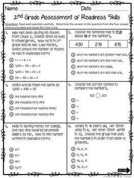 Benchmark - 2nd Grade Math Readiness Standards by Thomas Teachable Moments