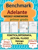 Benchmark Adelante 1st Grade UNIT 10 WK 1 Homework: Dipton