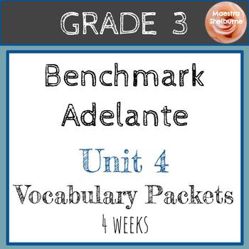 Preview of Benchmark Adelante Grade 3 Unidad 4 Activity Pack (4 weeks)