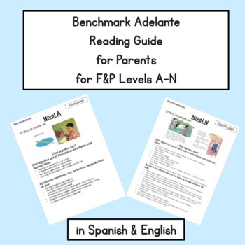 Preview of Benchmark Adelante Reading Guide for Parents for F&P Bundle