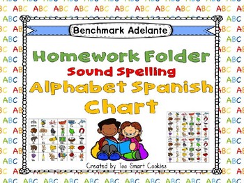 Preview of Benchmark Adelante Sound Spelling  Homework Folder & Reference Guide (Spanish)
