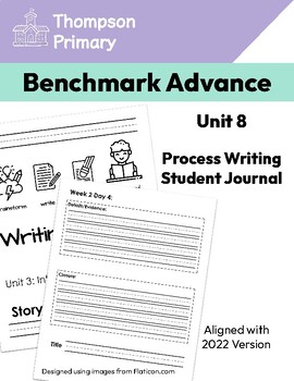 Preview of Benchmark Advance 1st Grade 2022 Unit 8 Opinion Process Writing Student Journal