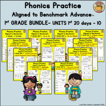 Preview of Benchmark Advance™ Aligned Phonics Practice- 1st Grade Bundle