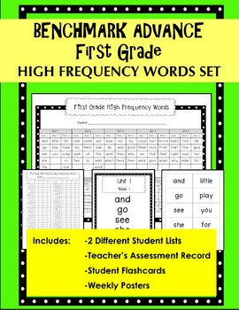 Preview of Benchmark Advance 1st Grade High Frequency Word Set