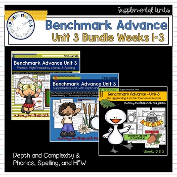 Preview of Benchmark Advance - 1st Grade UNIT 3 Bundle Weeks 1-3