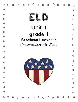 Preview of Benchmark Advance 1st Grade Unit 1 ELD Companion