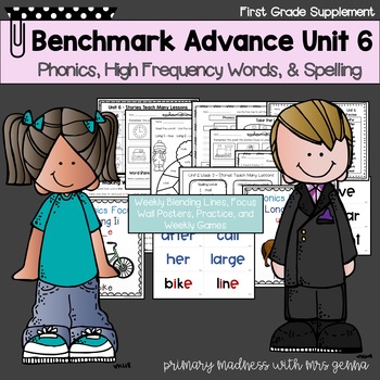 Preview of Benchmark Advance - 1st Grade Unit 6 Supplemental Phonics, HFW, and Spelling