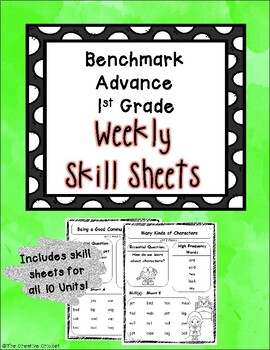 Preview of Benchmark Advance 1st Grade Weekly Skill Sheets - Homework Practice Pages