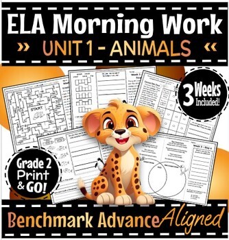 Preview of Benchmark Advance 2022 Aligned Grade 2 Unit 1 Morning Work