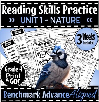 Preview of Benchmark Advance 2022 Aligned Grade 4 Unit 1 Reading Skills Practice