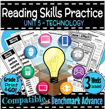 Preview of Benchmark Advance 2022 Compatible Reading Skills Practice Grade 3 Unit 5