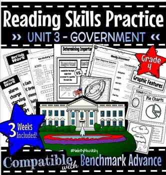 Preview of Benchmark Advance 2022 Compatible Grade 4 Unit 3 Reading Skills Practice