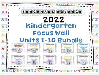 Preview of Benchmark Advance 2022 Kinder Focus Wall Bundle Units 1-10 Florida Ed.