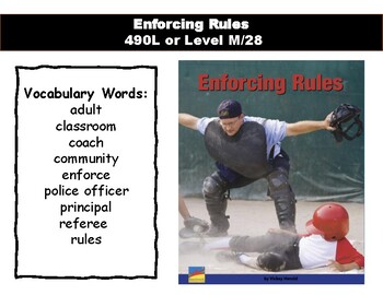 Preview of Benchmark Advance 2nd Grade "Enforcing Rules" Materials