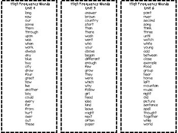 Benchmark Advance 2nd Grade High Frequency Words: Flash Cards & Word List