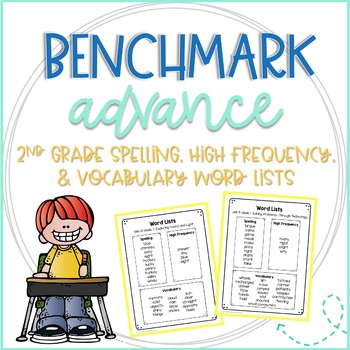 Preview of Benchmark 2nd Grade Spelling, High Frequency, and Vocabulary Word Lists