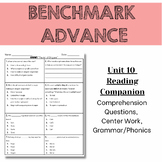 Benchmark Advance 2nd Grade Unit 10 Comprehension Workshee