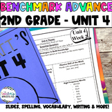 Benchmark Advance 2nd Grade Unit 4 Slides, Text Evidence, Vocab 