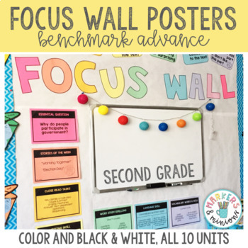 Preview of Benchmark Advance Focus Wall Posters + Word Cards (Second Grade)