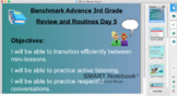Benchmark Advance 3rd Grade Review and Routines