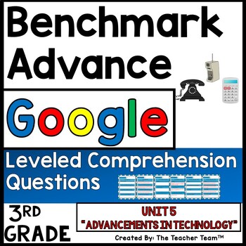Preview of Benchmark Advance 3rd Grade Unit 5 Comprehension Questions | Google Slides