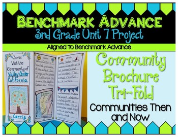 Preview of Benchmark Advance 3rd Grade Unit 7 Community Brochure Project