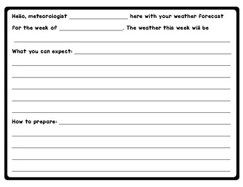 Benchmark Advance 3rd Grade Unit 8 Meteorologist Project: California