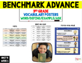 Benchmark Advance 3rd Grade Vocabulary Cards Unit 5 Week 1