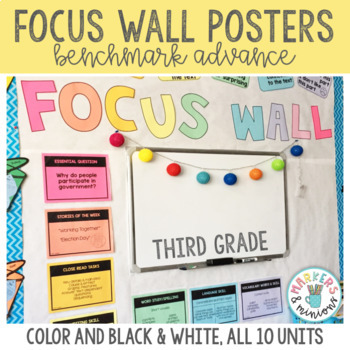 Preview of Benchmark Advance Focus Wall Posters + Word Cards (Third Grade)