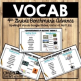 Benchmark Advance 4th Grade Spelling & Vocab Google Slides