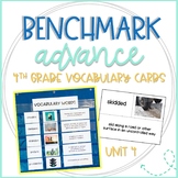 Benchmark Advance 4th Grade Vocabulary Word, Picture & Def