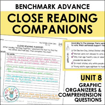 Preview of Benchmark Advance Close Reading Companions (Fifth Grade, Unit 8)