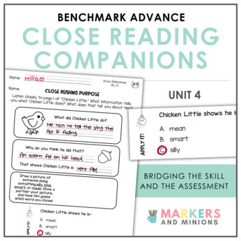 Preview of Benchmark Advance Close Reading Companions (First Grade, Unit 4)