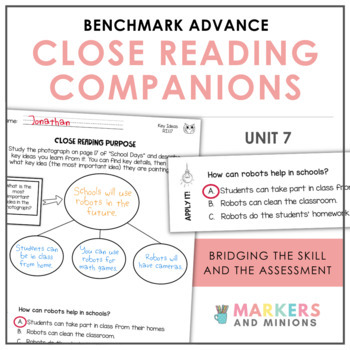 Preview of Benchmark Advance Close Reading Companions (First Grade, Unit 7)
