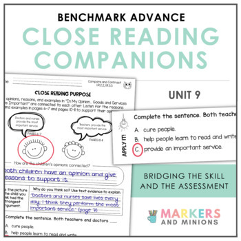 Preview of Benchmark Advance Close Reading Companions (First Grade, Unit 9)