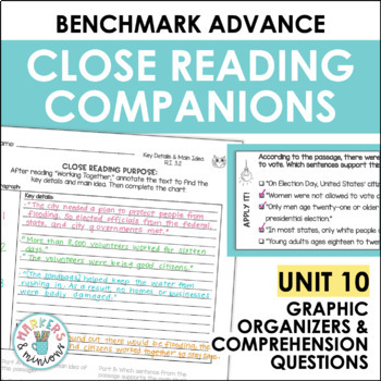 Preview of Benchmark Advance Close Reading Companions (Third Grade, Unit 10)