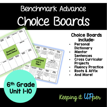 Preview of Benchmark Advance: ELA Choice Boards