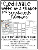 Benchmark Advance - Editable Week at Glance Template
