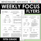 Benchmark Advance Fifth Grade Weekly Focus Flyers (Parent 