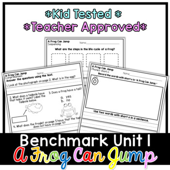 Preview of Benchmark Advance First Grade Decodable Reader | A Frog Can Jump | Unit 1 |