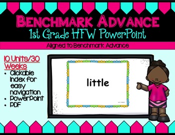 Preview of Benchmark Advance First Grade High Frequency Word PowerPoint