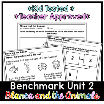 Preview of Benchmark Advance First Grade Small Group  | Blanca and the Animals | Unit 2