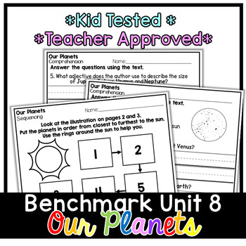 Preview of Benchmark Advance First Grade Small Group Reader  | Our Planets | Unit 8