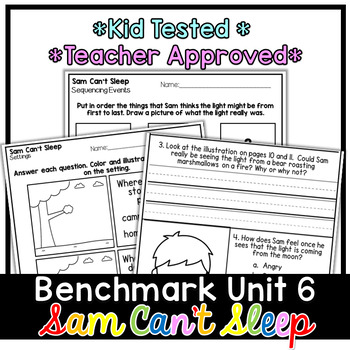 Preview of Benchmark Advance First Grade Small Group | Sam Can't Sleep | Unit 6