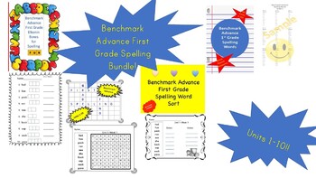 Preview of Benchmark Advance First Grade Spelling Bundle