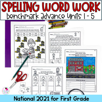 Preview of Spelling Word Practice - Benchmark Advance 1st Grade - National 2021 22