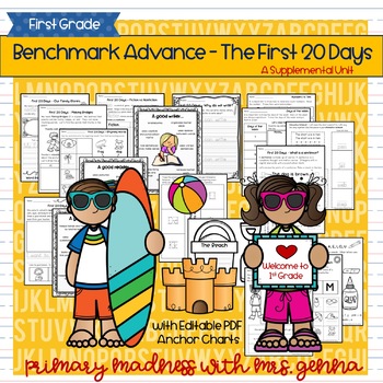 Preview of Benchmark Advance -  First Grade The First 20 Days: Review and Routines