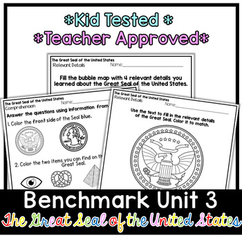 Preview of Benchmark Advance First Grade |The Great Seal of the United States | Unit 3