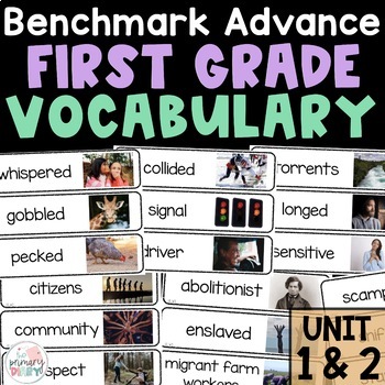 Preview of Benchmark Advance First Grade Vocabulary Unit 1 and Unit 2