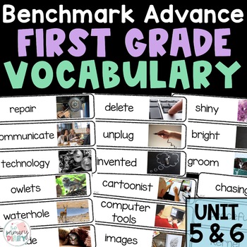 Preview of Benchmark Advance First Grade Vocabulary Unit 5 and Unit 6